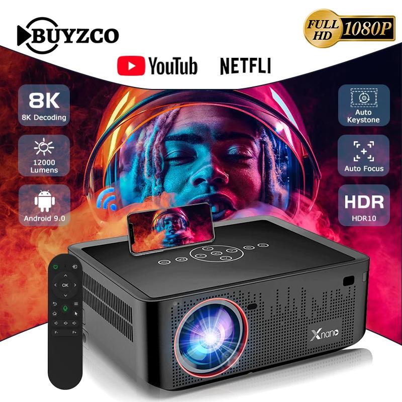 Buyzco X1  12000  Ƽ 1080P Ǯ HD  8K , 5G  HDR 10 ڵ  ޴  Ȩ þ TV